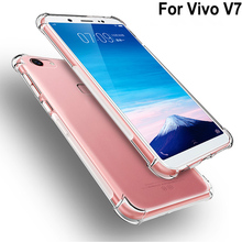 Роскошный противоударный чистый мягкий чехол Capa для Vivo V7 телефонные чехлы Силиконовая задняя крышка 5,7 ''для Vivo V 7 VivoV7 защитный чехол для телефона 2024 - купить недорого