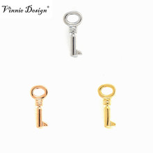 Vinnie Design Jewelry Key Slide Charms fit on Keeper Bracelet Necklace 5pcs/lot 2024 - buy cheap
