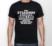 100% Cotton Brand New T-Shirts Being A SysAdmin TShirt Men Womens Unisex Gift Novelty Job Career Apache Server Print T Shirt Men 2024 - buy cheap