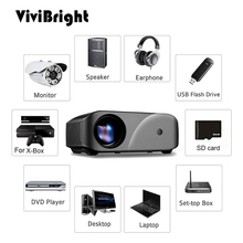 ViviBright-proyector LCD para entretenimiento en el hogar, pantalla de 1280 pulgadas, 720x2800 P, 300 lúmenes, 3D, HD 2024 - compra barato