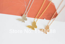 Fashion Gold silver pretty cute exquisite shining butterfly pendant neck jewelry for nature lover especially 2024 - buy cheap