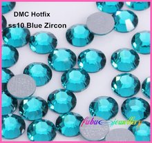 ¡Envío gratis! 1440 unids/lote, ss10 (2,7-2,9mm), diamantes de imitación de circonita azul DMC de alta calidad sobre diamantes de imitación/fijación por calor 2024 - compra barato