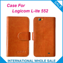 Hot! 2016 Logicom L-ite 552 Case Factory Price Original Flip Leather Exclusive Cover For Logicom L-ite 552 Case tracking number 2024 - buy cheap