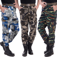 Камуфляжные военные брюки-карго, мужские армейские тактические брюки, износостойкие камуфляжные мужские хлопковые брюки для бега 2024 - купить недорого