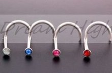 New Arrival Nose Piercing  Hot sell Nose Ring Nose screws free shipping mixed  Color 0.6mm 2024 - buy cheap