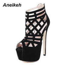 Aneikeh Women Summer Sandals Women Party Shoes Platform Wedding Pumps Stiletto Heels Open Toe High Heels Dress Shoes 116-20# 2024 - buy cheap