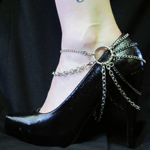 Corrente de tornozeleira sexy feminina, corrente de tornozelo com 6 fileiras corrente para calcanhar, joia de sapato 2024 - compre barato
