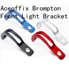 Aceoffix ultraleve 13g suporte de luz frontal para brompton bicicleta dobrável cnc 4 cores titular da luz da bicicleta 2024 - compre barato