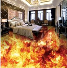 Photo floor wallpaper 3d stereoscopic fire Floor wallpaper murals wall PVC waterproof floor self-adhesive 3D floor 2024 - buy cheap