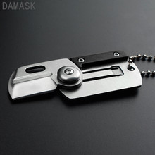 DAMASK Brand Dog Tag Pocket Knife Outdoor Survival Stainless Steel Keychain Knife EDC Mini Letter Opener Key Pendant Multitool 2024 - buy cheap