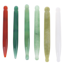 Natural Jade Face Acupuncture Point Guasha Massage Tool Spa Therapy High Quality Jade Stone Gua Sha Scraping Massager 6 Colors 2024 - buy cheap