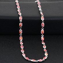 Womens Ladies Engagement Statement Choker Necklaces Stainless Steel Link Chain Enamel Pattern Beads Fashion Jewelry MN243 2024 - buy cheap