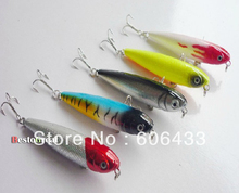 Isca de pesca lápis 5 peças, mimmow crankbaits ganchos afiados de pesca isca de pesca girador 8cm 9g 2024 - compre barato