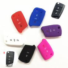 Silicone Car accessories Key Cover Protector Case For Volkswagen Tiguan Golf 7 For Skoda Octavia A7 For Seat Leon Ibiza 2024 - compre barato