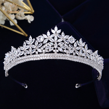 Bavoen Top Quality Royal Sparkling Zircon Brides Tiaras Crown Crystal Bridal Hairbands Headpiece Wedding Hair Accessories 2024 - buy cheap