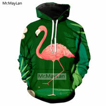 Flamingo Palm Leaves 3D Print Jacket Men/women Beauty Hiphop Streetwear Hoodies Boy Hipster Coat Man Green Tracksuit Clothes Top 2024 - buy cheap