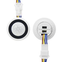 Interruptor de Sensor de luz nocturna LED ajustable, Interruptor del Detector de detección de movimiento infrarrojo PIR, retardo de tiempo de 110V-220V 2024 - compra barato