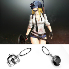 PUBG Keychain Pan Helmet 98K AWM  Fuel Playerunknown's Battlegrounds Cosplay Props Alloy Armor Model Keyring Trinket Chaveiro 2024 - buy cheap