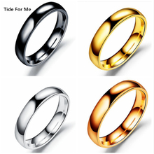 new arrival rose gold/black color rings for women & men stainless steel trendy engagement wedding ring couple fashion Jewelry 2024 - buy cheap