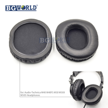 BGWORLD Genuine Leather cushion foam sponge ear pads for Audio-Technica M40 M50 M50X M50S Headset headphones 2024 - buy cheap