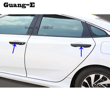 Автомобильная наклейка крышка детектор отделка внешняя дверная ручка держатель рамка капоты Запчасти 4 шт. для Honda Civic 10 седан 2016 2017 2018 2024 - купить недорого