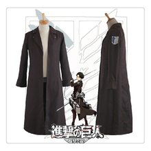 Japanese Anime Shingeki no Kyojin Attack On Titan Eren/ Levi Cosplay Costume Trench Coat Windbreaker Long Wind Coat 2024 - buy cheap