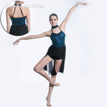 Girls Lyrical and Contemporary Dance Costume Helter Neck Design Sequin Dress Ballet Dresses Stage Show Costumes for Women 19602 2024 - buy cheap