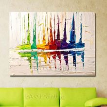 New 2015 Free Shipping Modern Abstract Pictures Oil Painting on Canvas Abstract Wall Art for Home Decor Handpainted no Framed 2024 - buy cheap