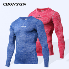 Men's Sport Shirt Compression Boldbulding Gym T-Shirt Fitness Top Rashgard Long Sleeve Running Sportswear Outdoor Clothes Shirt 2024 - buy cheap