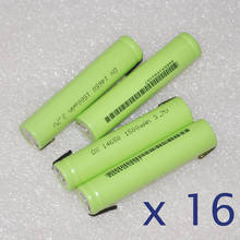 30%OFF 16PCS 3.7V 14650 li-ion battery 1500mah rechargeable lithium ion li-ion cell with welding tab pins flat top 2024 - buy cheap