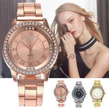Женские часы, Топ бренд, Роскошные мужские часы с кристаллами и стразами, нержавеющая сталь, кварцевые наручные часы, подарок, женские часы # C 2024 - купить недорого