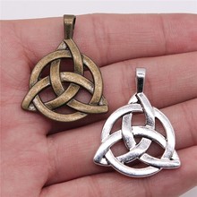 3pcs 35x27mm Pendant Triquetra Symbol Lucky Amulet Triquetra Symbol Charm Triquetra Symbol Amulet Pendants 2024 - buy cheap