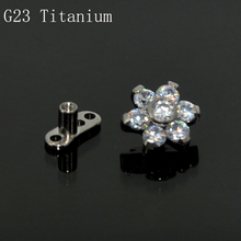 1Pc G23 Flower Micro Dermal Anchor Titanium Piercings Dermal Anchor Base & Tops Skinner Diver Head Implants Body Piercing 2024 - buy cheap