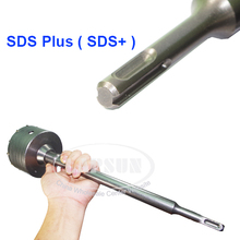DIA 120mm Hand Wall Impact Drill Bit Set Hole Saw Tool Kit Gun Cutter + 350mm SDS Plus Hammer Core Shaft Arbor Wall Brick Stone 2024 - buy cheap