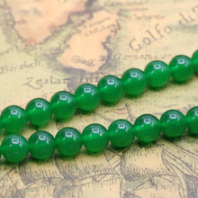Malásia verde calcedônia 8mm rodada contas loose 15 "DIY pedra jóias mulheres adequado fazer colar pulseira da moda estilo 2024 - compre barato