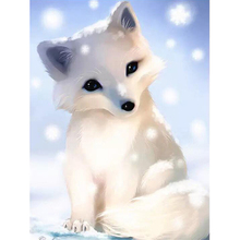 Pintura de diamante 5d, regalo de mosaicos Arctic Fox Beauty, diamantes bordado artesanía, pintura de diamantes, arte de pared, decoración 2024 - compra barato