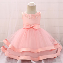 Детское летнее платье для девочек, платье принцессы на 1 год, праздничное платье для новорожденных, L5017xz 2024 - купить недорого
