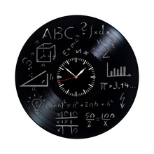 De matemáticas, números de reloj de pared de la ciencia matemática pared arte moderno reloj de pared reloj decoración de aula regalo 2024 - compra barato