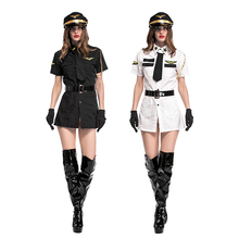 Disfraz de aviador para mujer adulta, traje sexy de Cosplay, para fiesta de Halloween, nuevo 2024 - compra barato