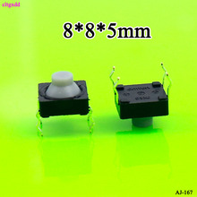 cltgxdd 10Pcs Tact Switch 8x8x5MM 8*8*5 4PIN G77 Conductive Silicone Soundless Tactile Tact Push Button Micro Switch Self-reset 2024 - buy cheap