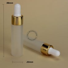 Botella de aceite esencial esmerilada de 15ml, frasco de vidrio de muestra de Perfume con tapa de oro, rellenable, 15g, 50 unids/lote, promoción 2024 - compra barato