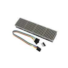 Microcontrolador de módulo de matriz de puntos, pantalla 4 en 1 con Línea 5P, MAX7219 2024 - compra barato