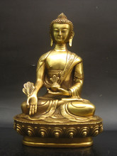 wholesale bronze factory Copper bronze statue 20cm 7 pure brass buddha 2024 - buy cheap