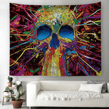 Fashion Skull Tapestry Wall Hanging Animal Twin Hippie Tapestry Blue Boho Hippy Bohemian Dorm Decor 5 sizes Bedspread 2024 - buy cheap