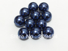 Wholesale Beads 20mm 100pcs/lot  Dark Blue Chunky Round Imitation Pearl Acrylic  Beads For Kids Jewelry Making 2024 - buy cheap