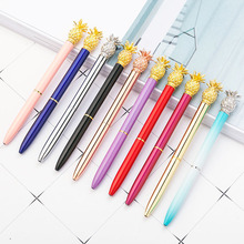 1.0mm Colorful Metal Pineapple Ballpoint Pens 21 Colors Kawaii School Office Stationery  Signature Ballpoint Pens For Writing 2024 - buy cheap