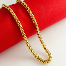 Однотонная Византийская цепочка с желтым золотом, мужское ожерелье, массивные ювелирные изделия 24" 2024 - купить недорого
