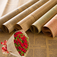 10pcs/lot 60*60cm Newspaper Kraft Paper Wrapping Paper Wrap Gift Packing Double Sided Christmas Party Decor Vintage Kraft Paper 2024 - buy cheap