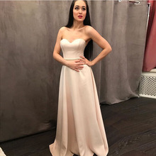 Simple A-line Bridesmaid Dresses Sweetheart Satin 2019 Cheap Maid Of Honor Party Dress Beaded Belt Floor Length Bridesmaid Gown 2024 - buy cheap