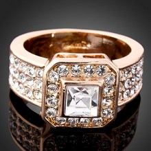 Nova joia feminina de cristal transparente elegante quartzo fashion branco cor ouro rosa anel de cor para mulheres tamanho 6 7 8 9 frete grátis 2024 - compre barato